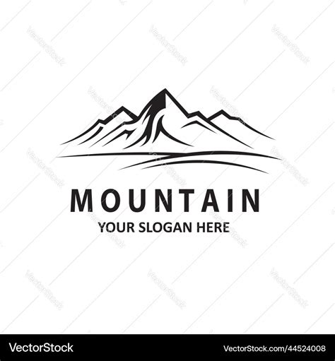 Mountain range emblem Royalty Free Vector Image