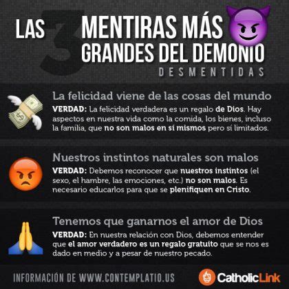 Infografía Las 3 mentiras más grandes del demonio Catholic Link