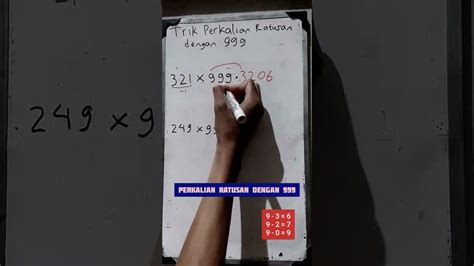 Matematika Trik Perkalian 999 Shortsmatematika Trikmatematika Youtube