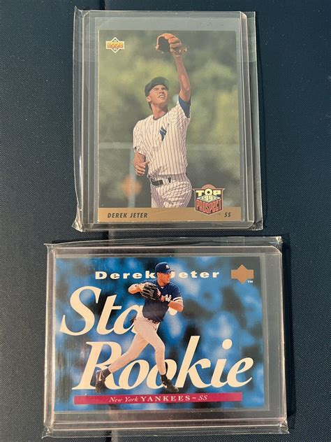 Lot Of Upper Deck Derek Jeter Top Prospect Star Rookie Ebay