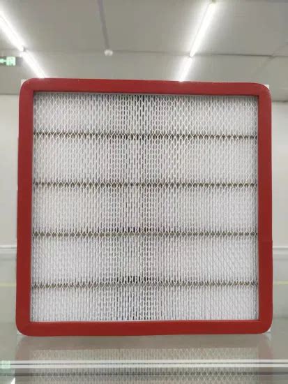 Cleanroom Aluminium Frame Fiberglass Mini Pleated High Temperature H14