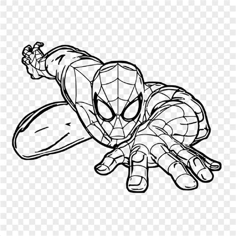 HD Spider man outline mask black PNG | Citypng