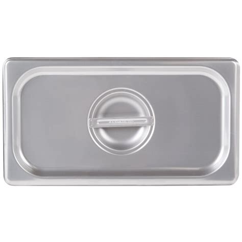 Choice 1/3 Size Stainless Steel Solid Steam Table / Hotel Pan Cover