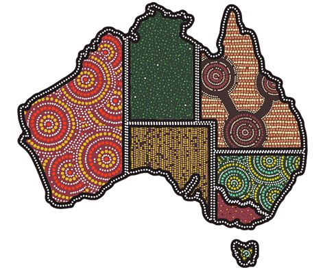 Authentic Aboriginal Art Australia Map Artwork Poster For Sale By