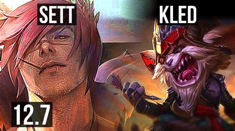 Sett Vs Kled Top 1500 Games 6 Solo Kills 800k Mastery Kr