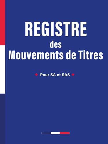 Registre Des Mouvements De Titres Pour SA Et SAS 1 200