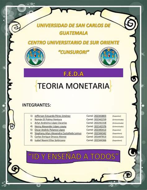 Teoría Monetaria Owen Estrada uDocz