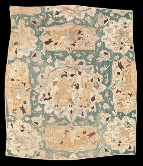 Bonhams A Rare Safavid Embroidered Cotton Panel Caucasus Probably