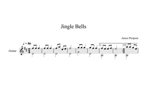 Jingle Bells James Pierpont Guitar Arr Oleksii Rohoza Sheet Music James Pierpont Solo