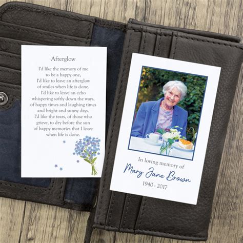 Funeral Memorial Cards Watercolour Forget Me Nots Fast Delivery At