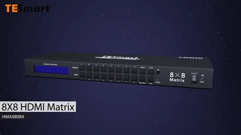 Tesmart 8x8 Hdmi Matrix Support 4k 30hz Hdmi 1.4 Hdcp 1.4 Smart Edid ...