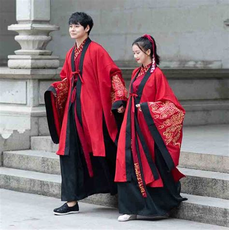 Large Size Women Traditional Hanfu Dress Man Han Dynasty Costume Couple