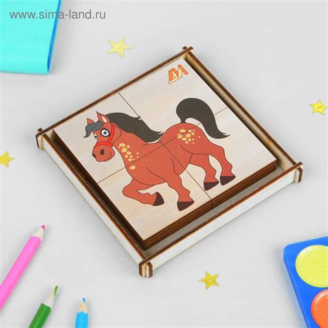 Пазлы мини «Домашние животные» Деревянные Игрушки (2729125) - Купить по ...