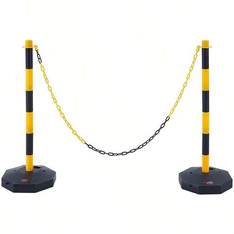 VEVOR Adjustable Traffic Delineator Post Cones 2 Pack Traffic Safety