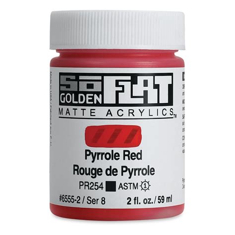 Golden SoFlat Matte Acrylic Paint Pyrrole Red 59 Ml Jar Michaels