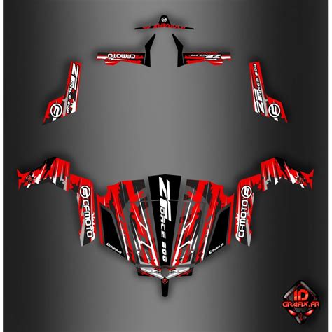 Kit Decoration Red Edition Idgrafix Cf Moto Zforce