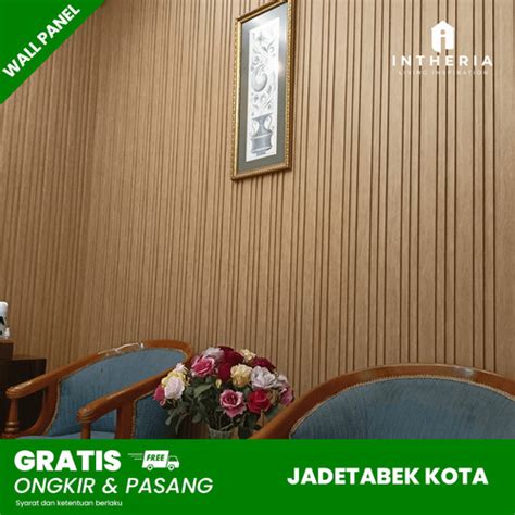 Jual Wall Panel Balian F Natural Oak Low Bar Panel Dinding Kab