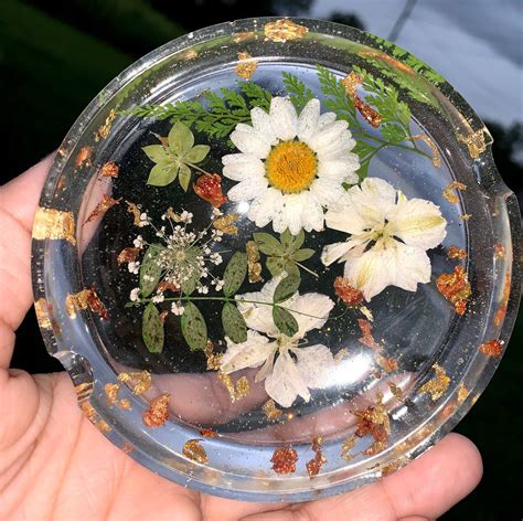 Flower Resin Ashtray Etsy