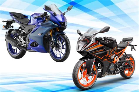 Yamaha Yzf R15 V4 Vs 2022 Ktm Rc 125 Photo Comparison Bikedekho