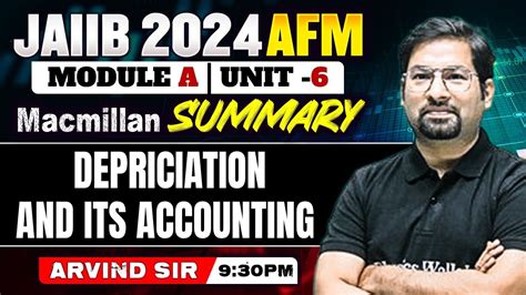 Jaiib Afm Depreciation And Its Accounting Macmillan Summary