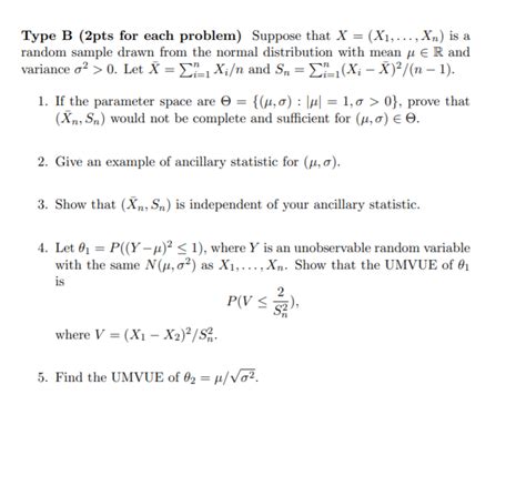 Solved Problem I Pts Suppose That X X Xn Is A Chegg