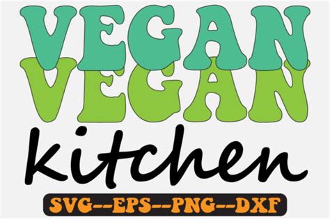 Vegan Kitchen Groovy Retro Svg Design Graphic By Fallensvgworld