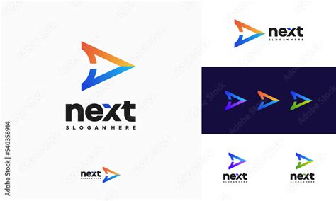 Modern Next Logo designs concept vector, Arrow logo designs concept ...