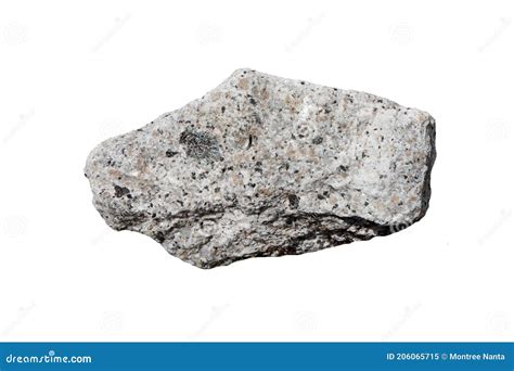 Granite Igneous Rock Isolated On White Background Stock Image Image