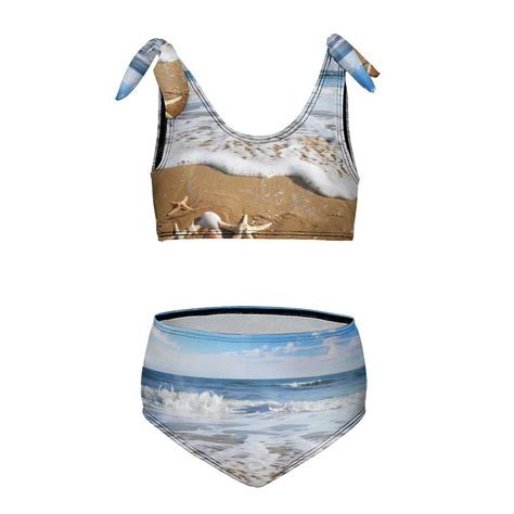 Starfish Beach Girl S Piece Bikini Set Beach Sport Swimsuit Swimwear Y Cm Walmart