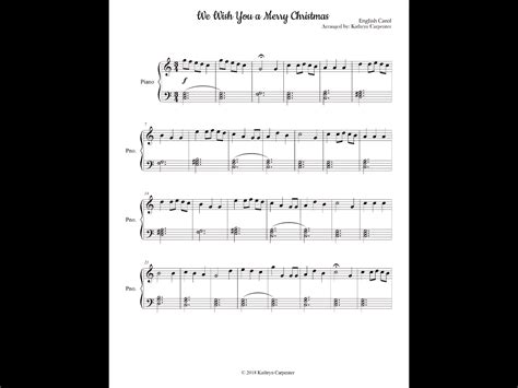 We wish you a merry christmas easy piano – Artofit