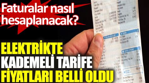 Elektrikte kademeli tarife fiyatları belli oldu