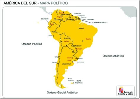 Mapa De Latinoamerica Con Sus Paises Y Capitales Ayuda Porfa