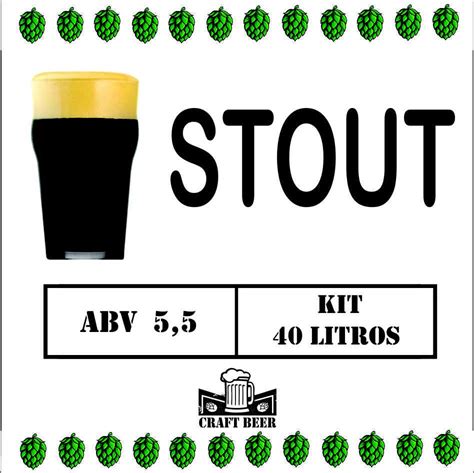 Kit De Insumos Cerveja Artesanal Stout Litros Craft Beer Brew Shop