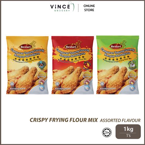 Bestari Crispy Fried Chicken Coating Mix Multipurpose Rangup Fried Flour Mix Total 1kg