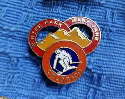 Vintage Winter Park Mary Jane Ski Souvenir Travel Vintage Lapel Hat Pin