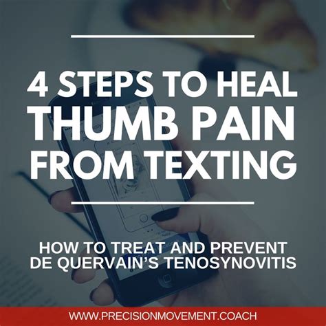 3 Steps To Rehab Thumb Pain From Texting Thumb Pain Back Pain Relief