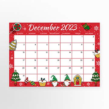 December Calendar Templates PSD Design For Free Download | Pngtree