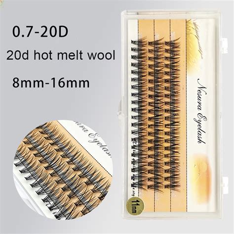 1 Box 60 Clusters 20D Personal Grafting Eyelashes Hot Melt Flower Hairs False Natural Soft