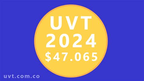 Valor UVT 2024 UVT En Colombia