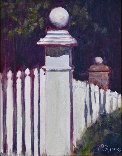 White Picket Fence Painting, Original Oil Painting on Canvas, Original ...