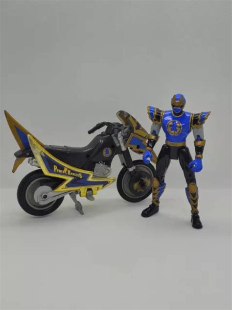 POWER RANGERS NINJA Storm Navy Thunder Tsunami Cycle 2002 Bandai EUR 29