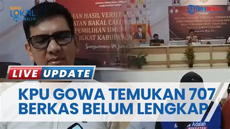 90 Persen Hasil Verifikasi Administrasi Bacaleg Di KPU Gowa Tidak