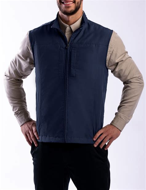 Mens Rfid Travel Vest With Hidden Pockets Scottevest