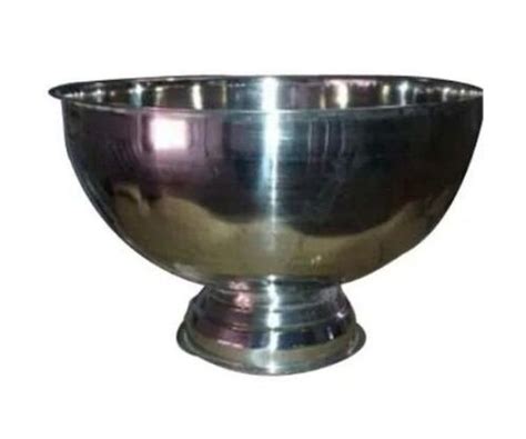 Silver Color Round Stainless Steel Punch Bowl At Best Price In