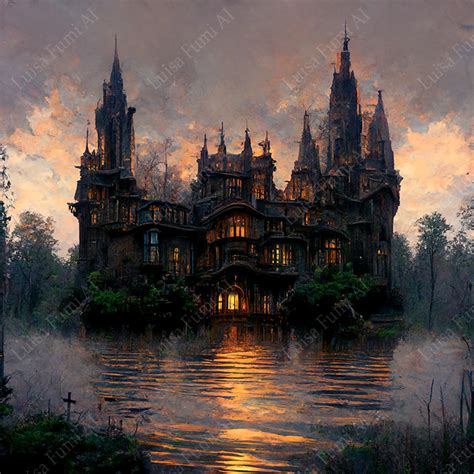 Gothic Castle In Decay Flooded Luisa Fumi Digital Art Gameover S