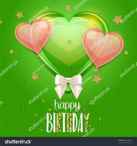 Happy Birthday Card Balloons Stock Illustration 692388682