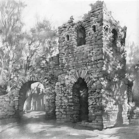 Ruin In Tsaritsino By Dchernov On Deviantart Landscape Pencil Drawings