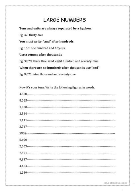 15 Big Numbers Worksheets ~ Mr Worksheets