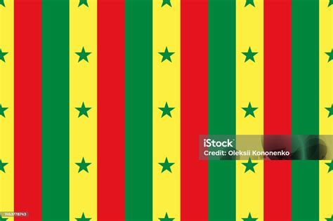 Geometric Pattern In The Colors Of The National Flag Of Senegal The ...