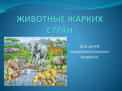 Животные жарких стран. Подготовительная группа - презентация онлайн